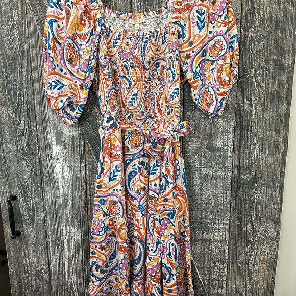 Cracker Barrel Multicolor Paisley Long Sleeve Dress - Picture 1 of 1